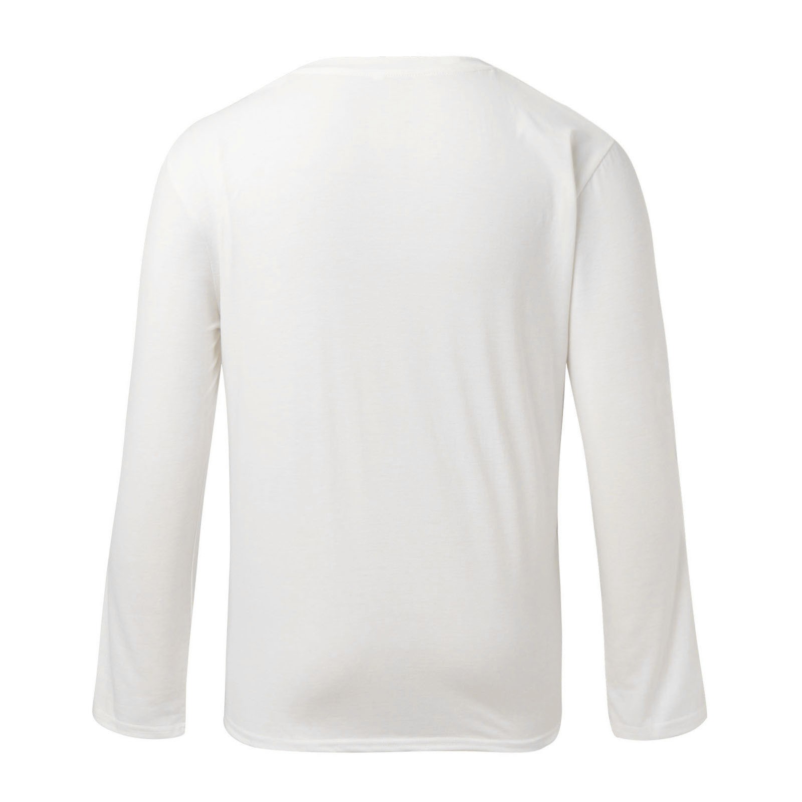 thumbnail image 5 of Camiseta de manga larga de color liso para hombre: cuello redondo holgado, para todas las estaciones, material de poliéster, tallas S-XXXL., 5 of 5